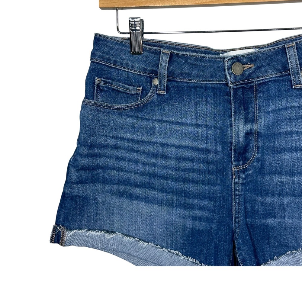 PAIGE Jimmy Jimmy‎ Short Dillian Blue Denim Raw Cuff Shorts Size 29 WJ435 - Picture 4 of 9